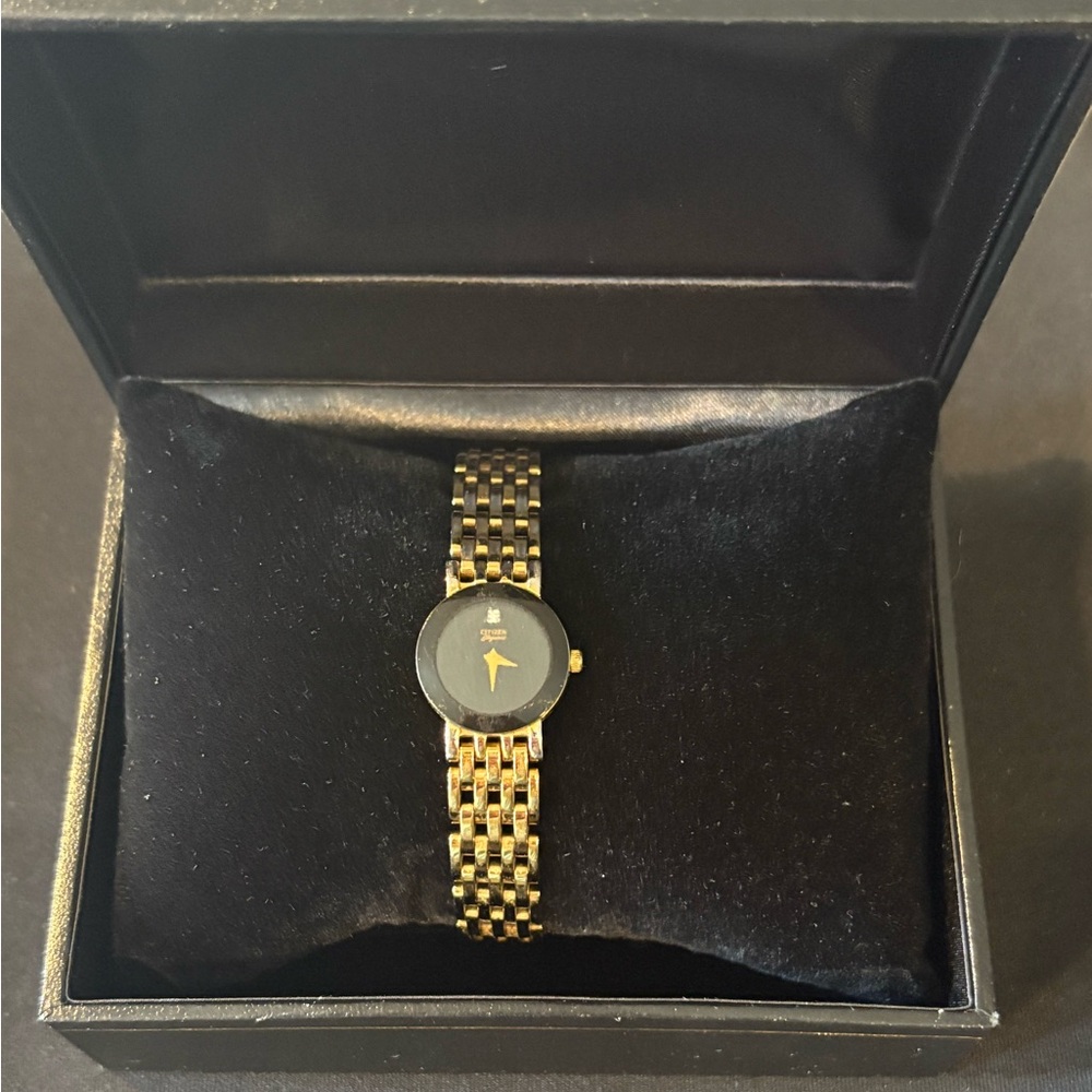 Citizen Elegance Women's Gold and Black Watch